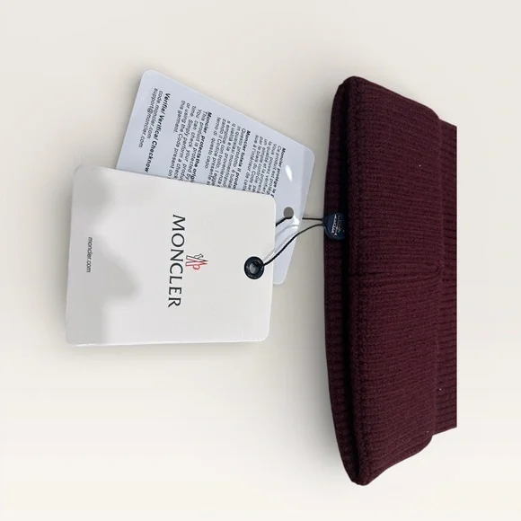 Moncler Deep Red Knit Beanie - Picture 3 of 6